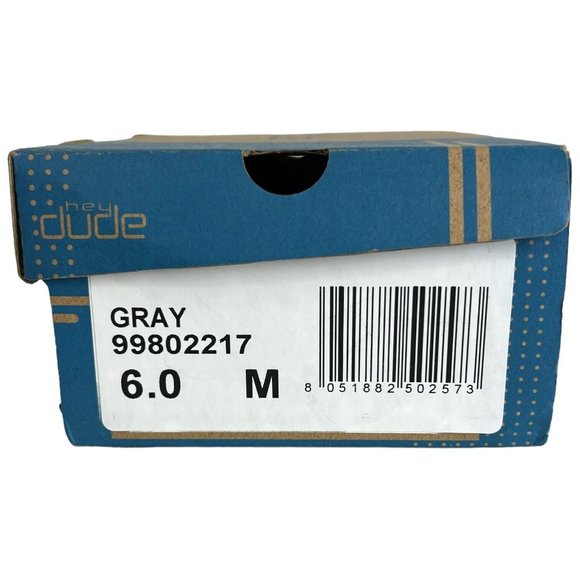 Hey Dude Wally Toddler Shoes Linen Stone Gray Slip On Size K6 M New In Box - Picture 11 of 14